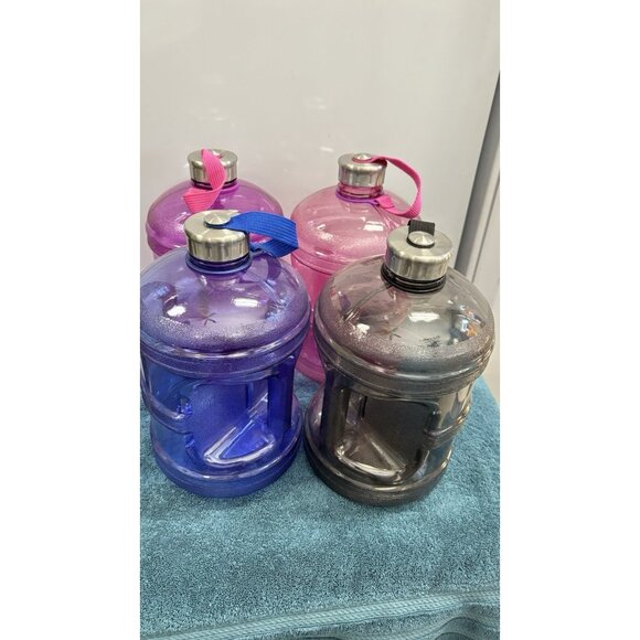 Blue BPA FREE 1 Gallon Water Bottle Steel Cap Jug Container Canteen Reusable NEW - Picture 5 of 5